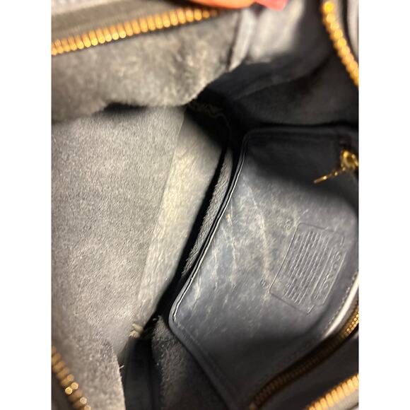 Coach Vintage Blue Leather Shoulder Bag, No.C4C-4115, Boho, Saddle Bag - Picture 9 of 10